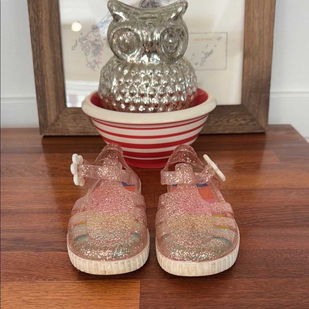 Girls Rainbow Flower Jelly Shoes
